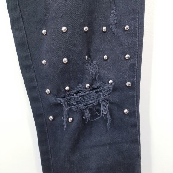 J Brand Jeans ALANA High Rise Crop Provocative Stud Distressed Raw Hem - Picture 2 of 14